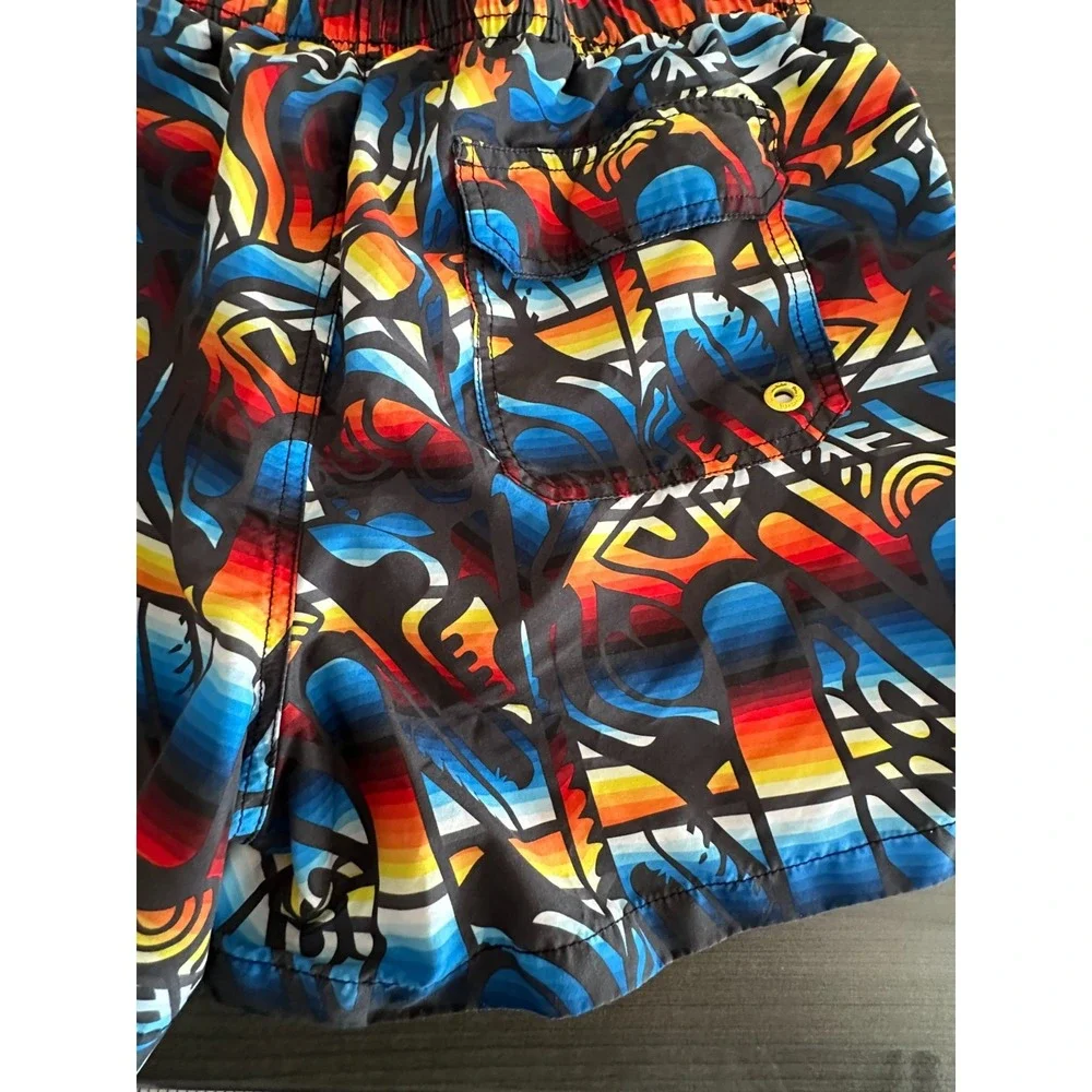 Mistral Mens‎ Swim Shorts Large Geometric Spellout Paddle Board Water Sports